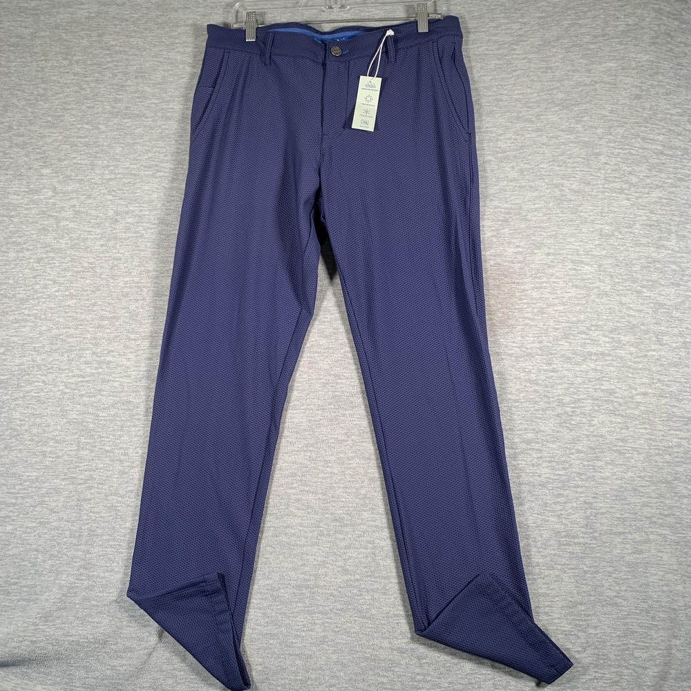 Twillory Performance Pants Mens 34x34 Blue Technical Mesh Golf Dress Slim Fit‎